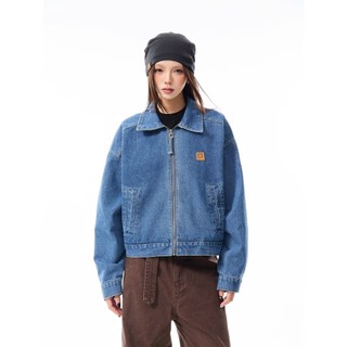 Áo khoác denim nam kiểu Mỹ retro, phong cách đường phố cao cấp, thoải mái và đơn giản, trung tính.