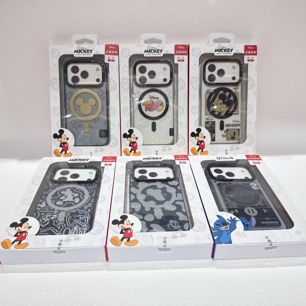 Ốp Điện Thoại Disney iPhone 17Pro Từ Tính Mickey Dâu Gấu Stitch Apple 17Pro Bao Gồm Tất Cả Vỏ Bảo Vệ Chống Sốc