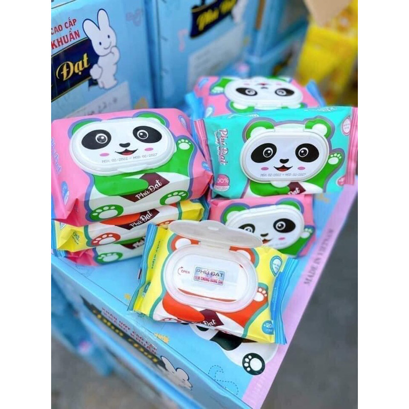 Sỉ từ 1 thùng 32 gói khăn ướt THIÊN PHÚC XANH không mùi,không hoá chất date mới 120 tờ/gói