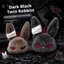 Búp bê sang trọng GILL Dark Bunny, Móc khóa sang trọng thiết kế dễ thương Thỏ sang trọng, Phong cách Gothic thêu dễ thương Thân thiện với da Túi thỏ quyến rũ Quà tặng bạn bè