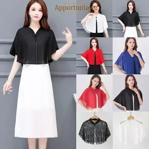 Khăn choàng voan IAPPORTUNIA, Khăn choàng vải tuyn nhiều màu thoáng khí, Áo khoác ngoài ngắn ngắn mỏng dành cho nữ