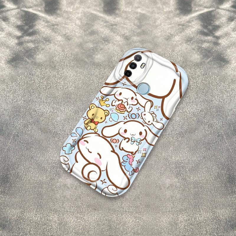 Ốp Silicon Hoạt Hình Cho OPPO A53 A33 2020 A32 3D Điện Thoại Thông Minh Mềm TPU Cinnamoroll Sanrio Ốp Lưng Chống Sốc