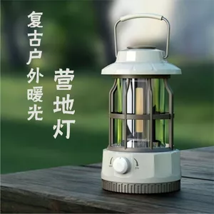 Đèn cắm trại mới Đèn cắm trại ngoài trời Đèn lều Đèn lồng ngựa di động Quà tặng Nymp Retro Đèn cắm trại có thể sạc lại