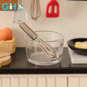 GHX 1 Bộ Nhà Búp Bê Thu Nhỏ Trứng Bát Đánh Trứng Cán Pin Chảo Nhà Bếp Mô Hình Trang Trí Đồ Chơi Nhà Búp Bê Phụ Kiện VN