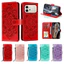 Emboss Hoa Da Ốp Lưng Điện Thoại Honor 600 5G Datura Ví Flip Book Case Cover Funda