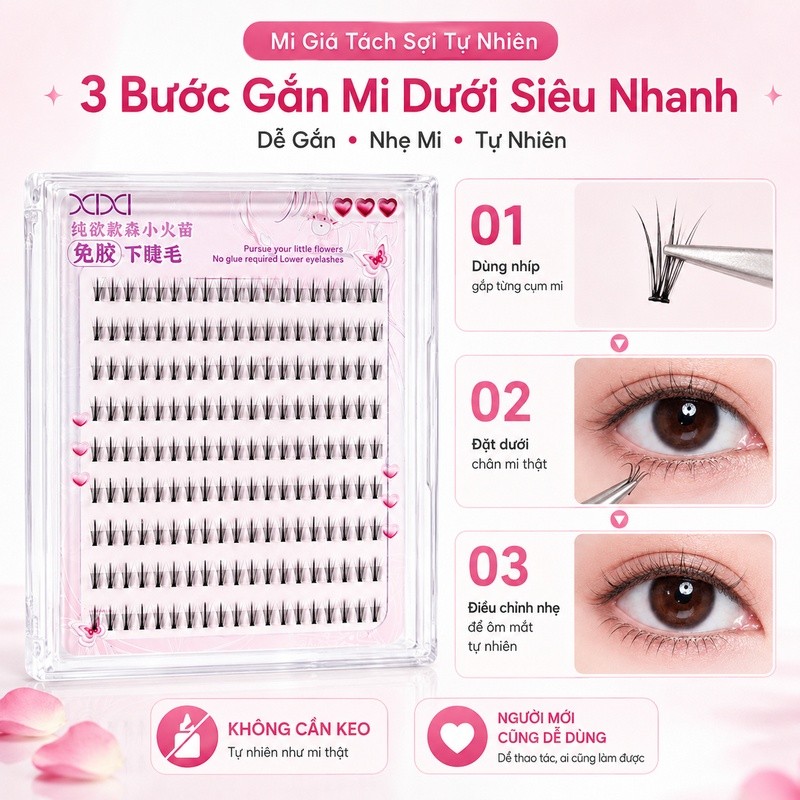 Xixi Mi Dưới Tự Dính – Không Keo, Tự Nhiên, Cong Lâu, Dễ Dùng, Cho Học Sinh & Giá Rẻ JM50