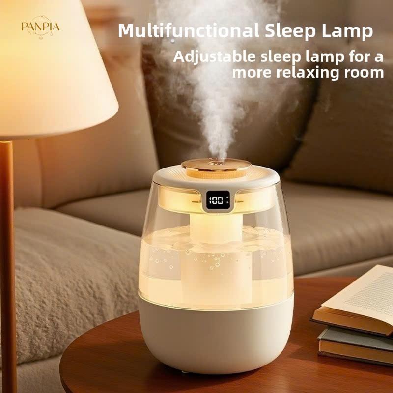 PNPIA- Máy tạo độ ẩm để bàn gia đình Hoạt động siêu yên tĩnh Vòi phun kép Máy tạo sương mát cho phòng ngủ Phòng khách Sử dụng tại nhà