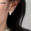 Bông tai ngọc trai lá rụng dầu kim bạc KUZHEN, Bông tai ngọc trai thanh lịch dành cho nữ Món quà trang sức thời trang HOT