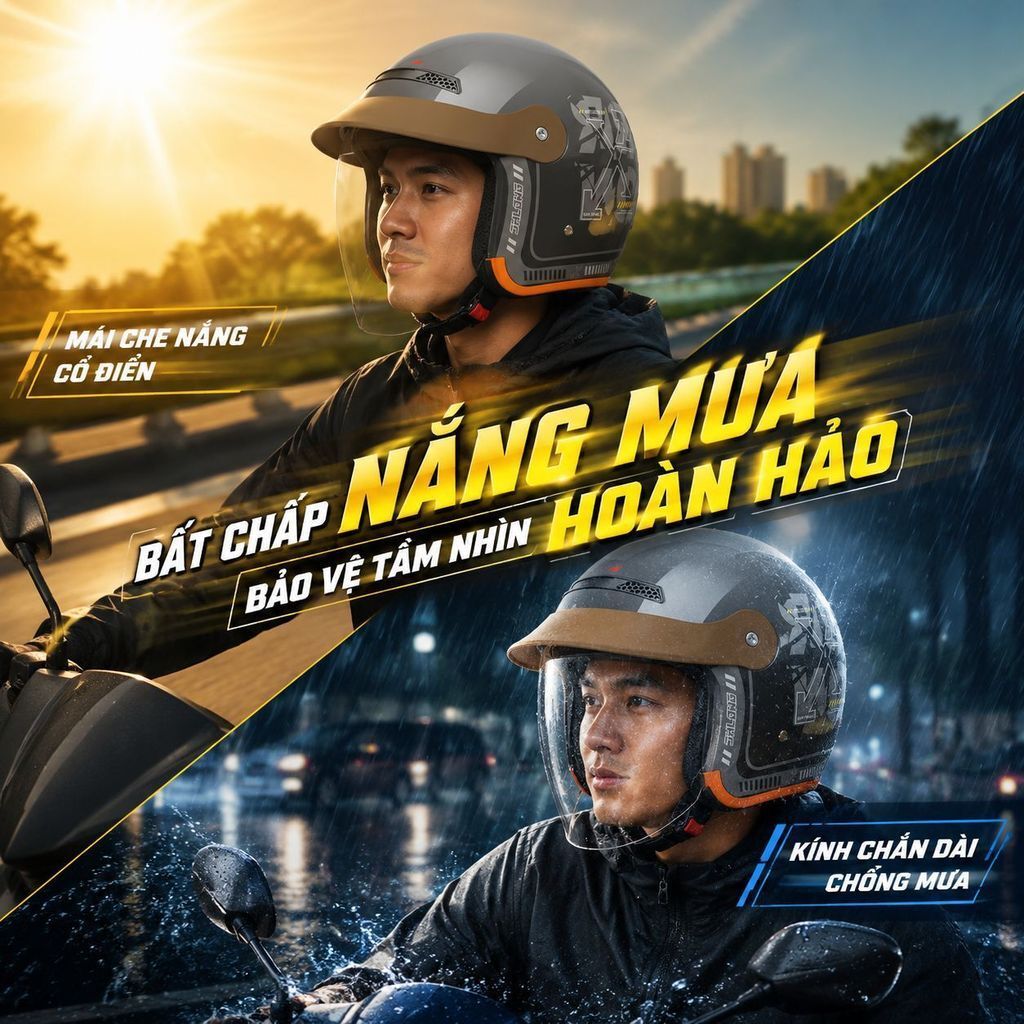 🔥Chống nắng thoáng khí mũ bảo hiểm xe điện | Dùng bốn mùa mũ nửa đầu thông dụng | Chống tia UV trong suốt cao mũ đi xe