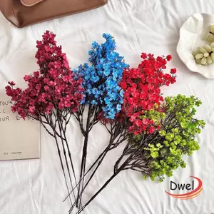 DWEL Nhân Tạo Hoa Hơi Thở Cho Bé, Nhánh Gypsophila Giả Trang Trí Hồng, Lụa Sakura Phong Cách Nhân Tạo Cây Giả Hoa Sắp Xếp