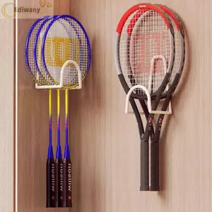 Kệ Vợt Tennis EDIWANY, Giá Vợt Cầu Lông Bằng Kim Loại Dính, Vợt Pickleball Gắn Tường Bền Đẹp Giá Đỡ Treo Tường Cho Cầu Lông / Tennis / Pickleball