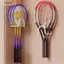 Kệ Vợt Tennis EDIWANY, Giá Vợt Cầu Lông Bằng Kim Loại Dính, Vợt Pickleball Gắn Tường Bền Đẹp Giá Đỡ Treo Tường Cho Cầu Lông / Tennis / Pickleball