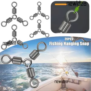 NEWIDEA 20 Cái / lốc Câu Cá Cán Xoay Đầu Nối Di Động 3 Chiều Nóng Bền Chắc Chắn Nhẫn
