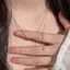Vòng Cổ Tua Rua Nụ Cười Nữ Tinh Tế Ánh Sáng Sang Trọng Niche ins Tính Khí Mặt Dây Chuyền Cao Cấp Xương Đòn Dây Chuyền 26.3.22