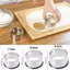 3 Kích Thước Thép Không Gỉ Tròn Bánh Bao Bọc Khuôn Cắt Dụng Cụ Làm Cookie MỚI
