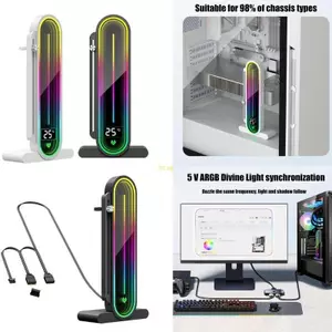 Btsg 5V ARGB Card Đồ Họa GPU Nẹp Giá Đỡ Card Đồ Họa Để Điều Chỉnh Chiều Cao Hỗ Trợ Đế Từ Tính Giá Đỡ
