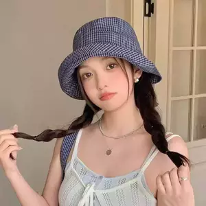 < YEI > Mũ ngư dân kẻ sọc cho mùa hè Nhẹ Qui khô Chống nắng Vành cuộn Mũ đi biển ngoài trời để du lịch Mới