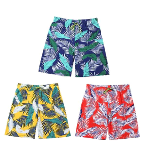 Họa tiết lá nhiệt đới in 3D Unisex dáng rộng thoải mái Quần short đi biển thông thường