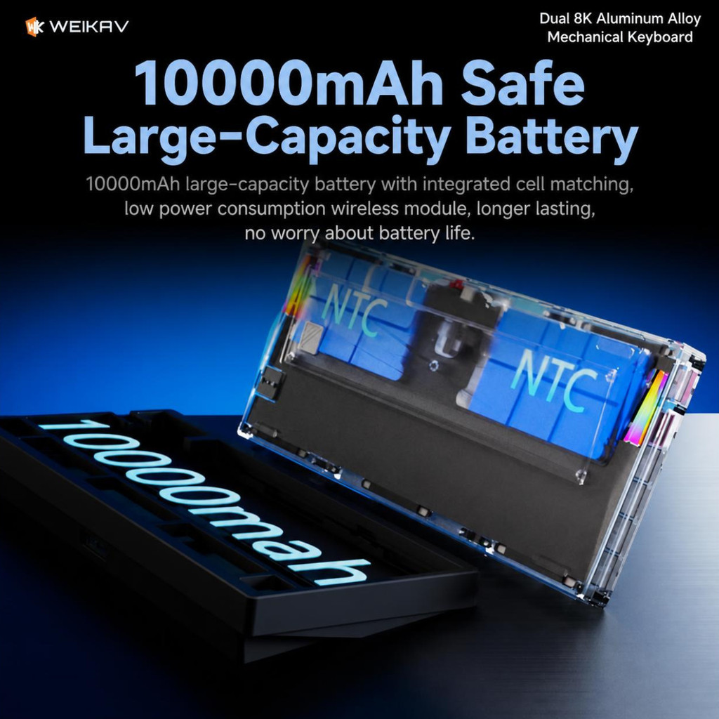 [BH 6 tháng] Weikav NUT75 - Bàn phím cơ khung nhôm CNC, núm xoay, âm poppy, gõ cực đã, pin 10000mah, tạ trang trí | BigBuy360 - bigbuy360.vn