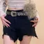 Thắt lưng giả da PU cổ điển Y2K Lông thú Gothic Punk Dây thắt lưng gợi cảm Câu lạc bộ đêm Dây thắt lưng Quần jean Trang trí mới
