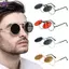 RTJIFSS Steampunk Kính râm, Kính râm lật tròn tròn, Kính trang phục bảo vệ UV400 cổ điển dành cho nữ và nam giới