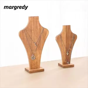 Giá đựng đồ trang sức MARGREDY, Kệ treo Giá trưng bày vòng cổ có thể tháo rời, Đạo cụ trưng bày sáng tạo Gỗ Giá trưng bày vòng cổ Mannequin cao cấp