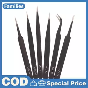 Bộ 6 Chính Xác s Bộ Chống Tĩnh Điện ESD Thép Không Gỉ Dụng Cụ Sửa Chữa Cho Điện Tử Hàn Mẫu Trang Sức Makin