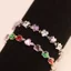 Mới Người Yêu Kẹo Nhiều Màu Sắc Zircon Vòng Tay Tình Yêu Ánh Sáng Sang Trọng Cao Cấp Trái Tim Tình Yêu Cầu Vồng Vòng Tay Nữ ins Niche Hợp Thời Trang