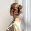 Phiên Bản Hàn Quốc Retro Tính Khí Cao Cấp Kim Cương Giả Thẳng Cá Mập Kẹp Thời Trang Đơn Giản Phù Hợp Với Nửa Miếng Kẹp Tóc Tóc