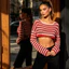 Thời Trang Phù Hợp Với Tất Cả Trận Đấu Áo Thun Nữ Mùa Thu 2026 Phong Cách Mới Tính Khí Hot Girl Thiết Kế Sọc Quần Áo Nữ