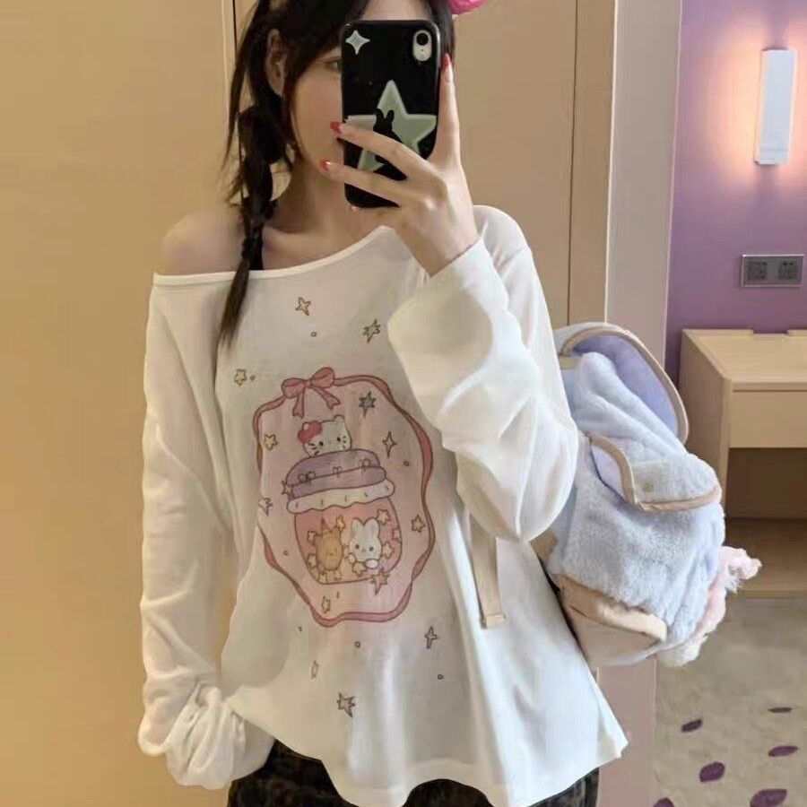 Milyfashion Mùa Hè Phong Cách Mới Mỏng Chống Nắng Áo Đi Lại Áo Thun Dài Tay Thường Ngày Rời Lười Top OQRW