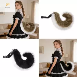 PPY Dài Lông Vai Trò Chơi Shiba Inu Đuôi Thắt Lưng Với Dây Buộc An Toàn Theo Chủ Đề Đảng Trang Phục Đuôi Cho Người Hâm Mộ Cosplay