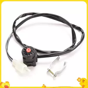 Xe Máy Kill Switch Nút Nhấn Đỏ Sừng Khởi Động Bụi Bẩn Xe Đạp ATV UTV Thể Thao Kép