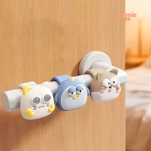 ✨Homie✨Miếng đệm tay nắm cửa hình động vật, Tấm cản trước cửa chống sốc im lặng dễ thương