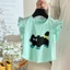 Áo Thun Cotton Trẻ Em Gái Tay Nhún Bèo Mềm Mại Thoáng Mát Mùa Hè ✨Luyoo25.vn✨