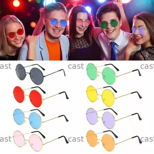 Kính râm tròn CAST Retro Hippie Disco Circle Glasses