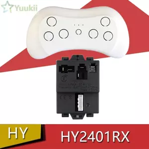 Bộ điều khiển từ xa YUUKII, Bộ thu RC HY2401RX bằng nhựa, Bộ điều khiển xe điện đồ chơi RC màu đen cho xe đồ chơi trẻ em