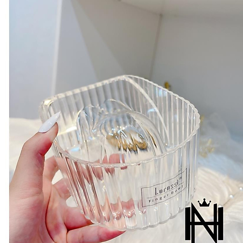 Bát ngâm tay meka trong suốt, bát ngâm tay làm nail cao cấp, hàng chuẩn loại 1