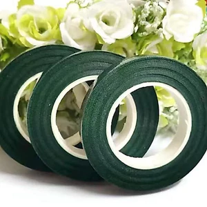 Băng keo sáp xanh lá quấn cành hoa len, hoa giả - phụ kiện handmade