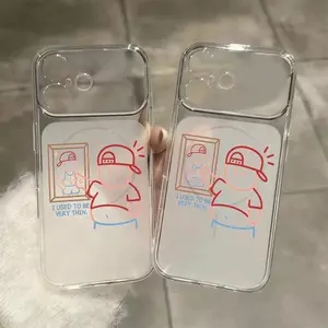 Ốp lưng cậu bé nét vẽ đội mũ hoài niệm phù hợp với iPhone17promax 16/15/14/13/12
