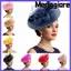 Mũ Fascinator MERIGGIARE, Ruy Băng Lưới Hoa Thanh Lịch Tóc Thả Fascinator Mũ Lông Vũ Cưới Cô Dâu