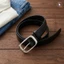 Thắt lưng Denim màu nâu dành cho nữ có khóa kim loại màu bạc Khóa hợp kim bền có thể điều chỉnh kích thước eo