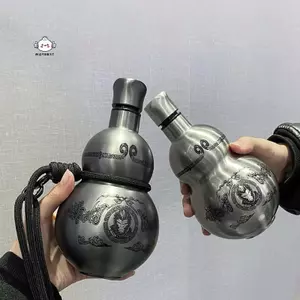 Maybest Ngộ Không Chủ Đề Bầu Phong Cách 500ml Bình Nước Cách Nhiệt Cốc Trò Chơi Sở Thích Cosplay Di Động Ngoài Trời Thể Thao Nước {VN}