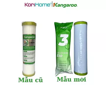 Lõi lọc thô số 3 Kangaroo lõi bông 1 micron lọc tạp chất siêu nhỏ, Lõi số 3 bông ép PP 1 Micron - Hàng chính hãng