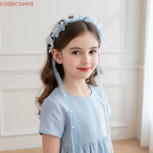 Băng đô hình bướm cổ tích CODECOVED, Vương miện hoa công chúa xây dựng nhẹ không áp suất, Tua rua Dangling Thiết kế chống trượt Vòng tóc hoa cho trẻ em