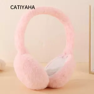 Máy sưởi tai CATIYAHA, Bịt tai mềm mại sang trọng mùa đông ấm áp có thể gập lại, Bảo vệ tai chống đông thời trang dày dặn cho nam giới ngoài trời