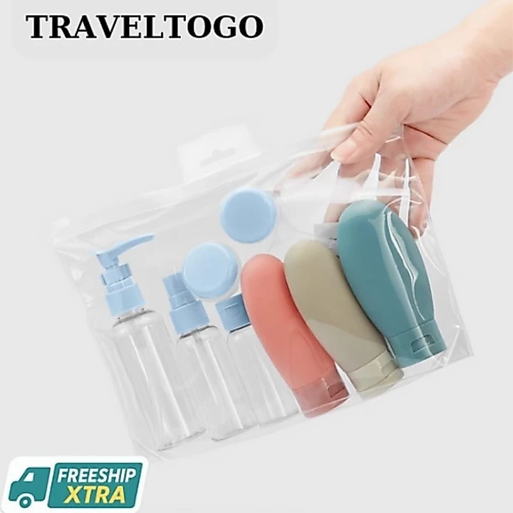 Set 11 Chai, Lọ Chiết Mỹ Phẩm, Bộ Chiết Mĩ Phẩm 11 Chi Tiết Du Lịch Kèm Túi Zip Nhỏ Gọn Tiện Lợi