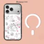Ốp điện thoại từ tính vẽ đơn giản dễ thương cho IPhone 15 14 13 16 Plus 17Pro Max 17 Vỏ khí chống sốc Vỏ bảo vệ lưng