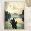 Thiền Thiền Bên Sông Nhật Bản Poster Không Khung Tranh Canvas Trang Trí Tường Nhà Thanh Lịch