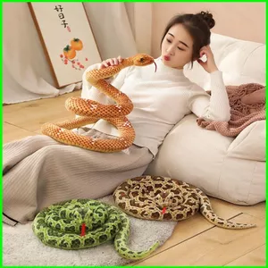 PS1 Thực Tế Rắn Sang Trọng Cotton Đồ Chơi Nhồi Bông Ngộ nghĩnh Gag Hoạt Hình Động Vật Đồ Chơi plushie SP1